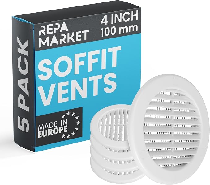 Repa Market 4 Inch White Round Air Vent Cover by RepaMarket