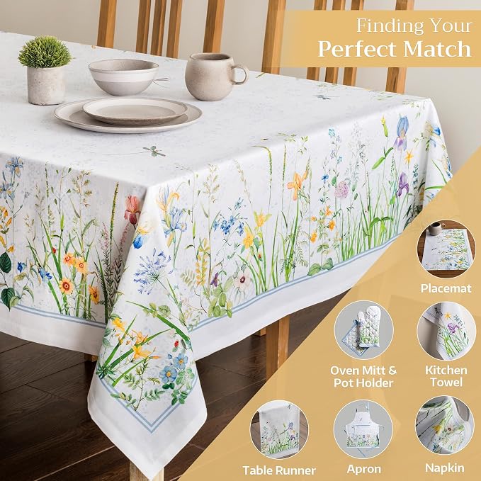 Maison d' Hermine Table Cloth Rectangle Table 100% Cotton 60 x 120 Inches - Image 5
