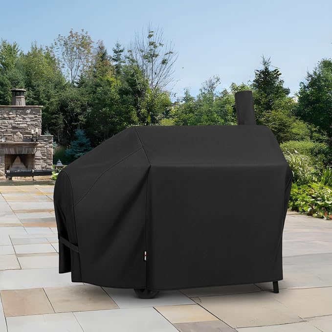 Unicook Offset Smoker Cover 60 Inch, Outdoor Heavy Duty Waterproof Charcoal BBQ - Image 7