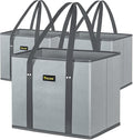 BALEINE 3Pk Reusable Grocery Bags, Foldable Shopping Bags by BALEINE