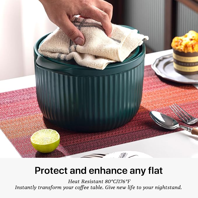 LEXMORE Placemats Set of 4 Vinyl/Plastic Woven Place Mats - Image 5