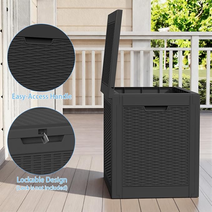 EasyUp 32 Gallon Outdoor Storage Box Waterproof, Storage Box Indoor and Outdoor - Image 4