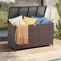 Super Patio Wicker Outdoor Patio Storage Box Waterproof, 120 Gallon Large Deck by SuperPatio