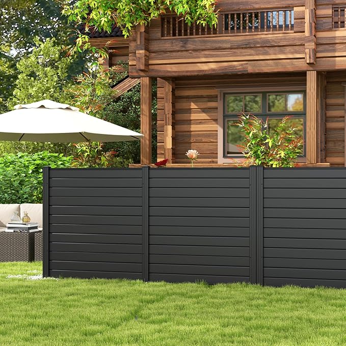 Giantex 2 Panels Outdoor Privacy Screen, Trash Can Enclosure - Image 2