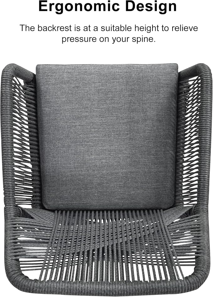 PURPLE LEAF 16 Pieces Outdoor Patio Dining Set All-Weather PE Rattan Furniture - Image 2