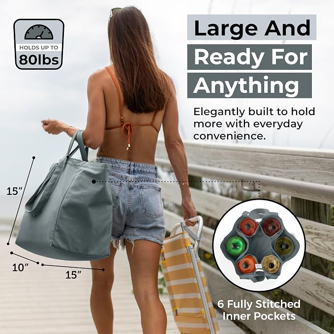 VeraMia Canvas Grocery Bag 3pc XL Set - Image 4
