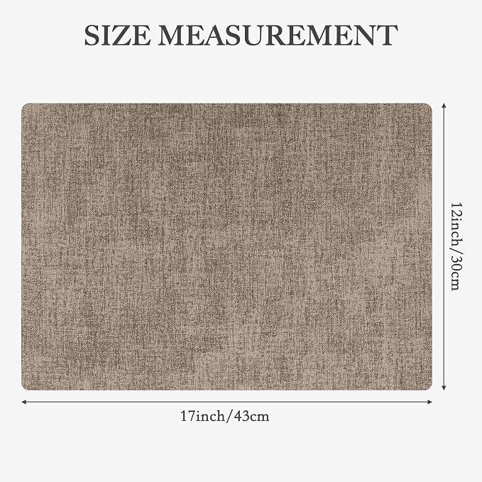 Faux Leather Heat Resistant Placemats Set of 4 – Waterproof Oilproof Wipeable - Image 6