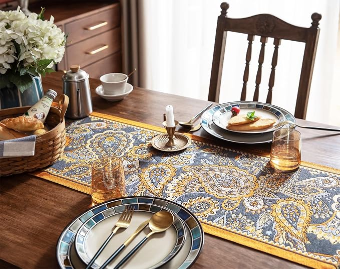 13×72 Inch Table Runner, Retro-Luxury Tassels Series - Image 7