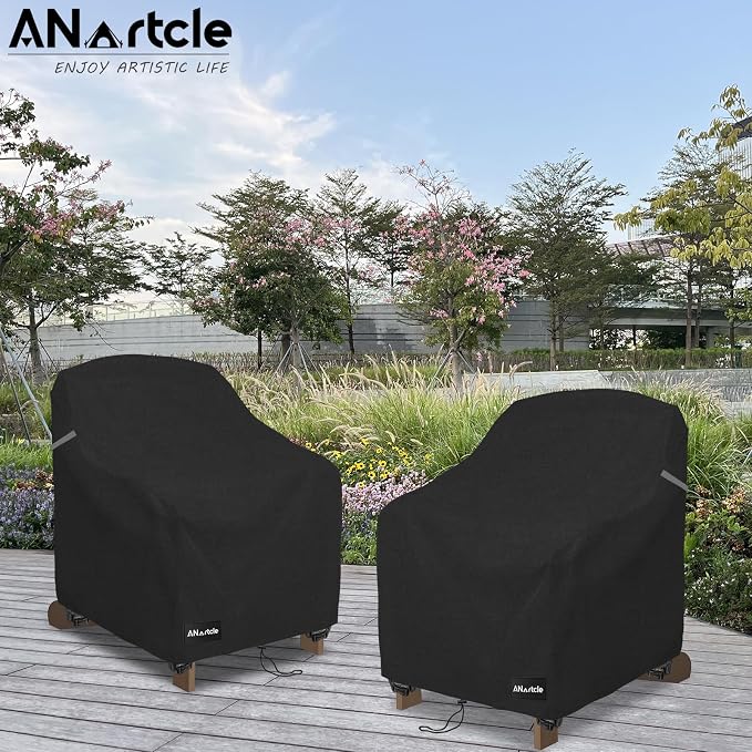 Patio Adirondack Chair Cover 2 Pack, 600D Waterproof Heavy Duty Outdoor Chair - Image 7