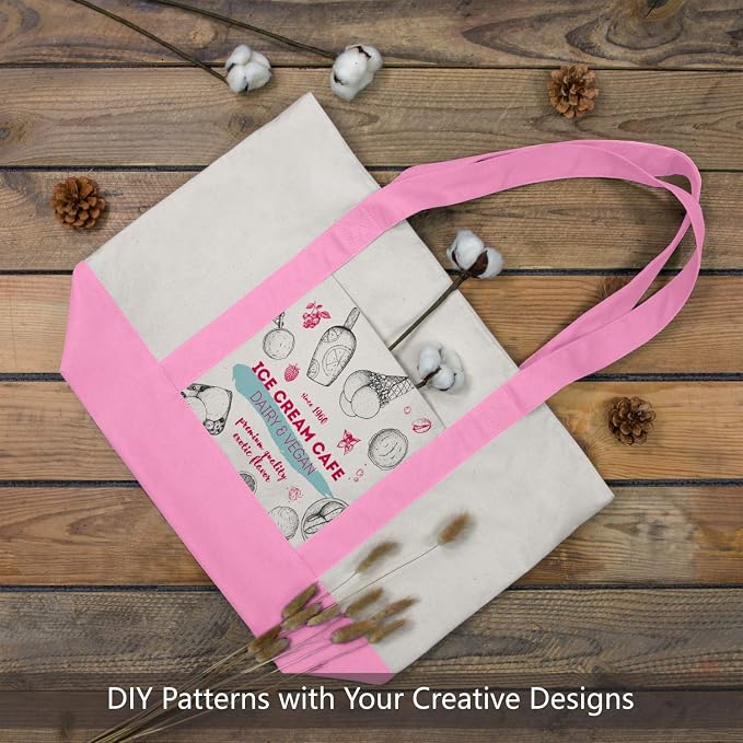 TOPDesign 6-Pack Canvas Tote Bags - Image 3