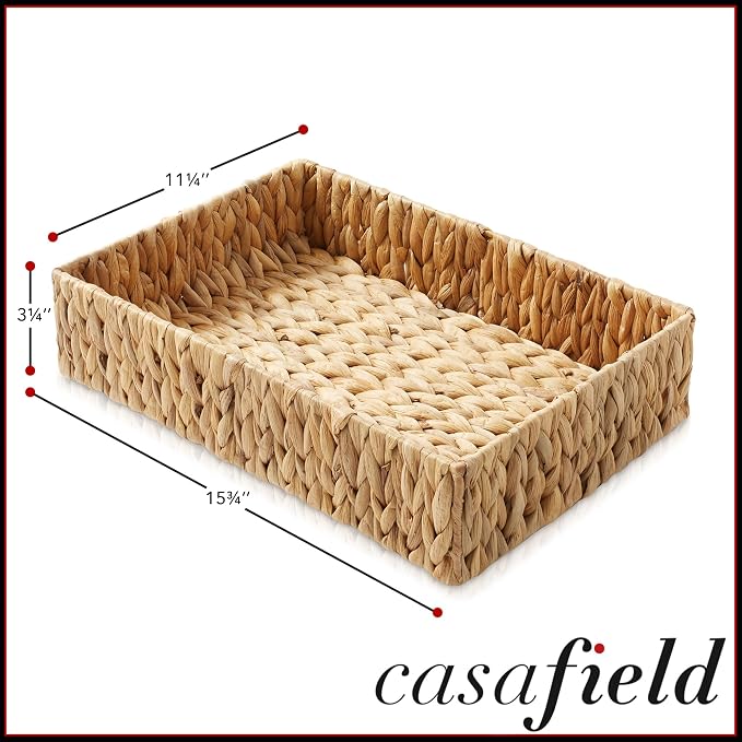 Casafield Set of 2 Bathroom Storage Baskets, Natural - Image 7
