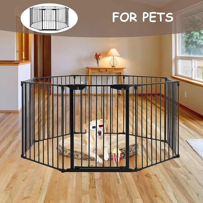 AUXSOUL 196" Extra Wide Baby Gate Metal Safety Playpen - Image 7