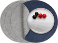 Myir JUN Round Placemats Dual Sided, Faux Leather Place Mats Set of 4 Indoor by MyirJUN