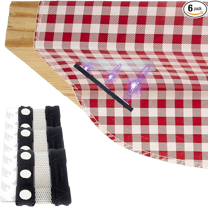 Tablecloth Clips for Thick Tables 6 Pack, Invisible Magnets Picnic Table Cloth by CUNGLIN