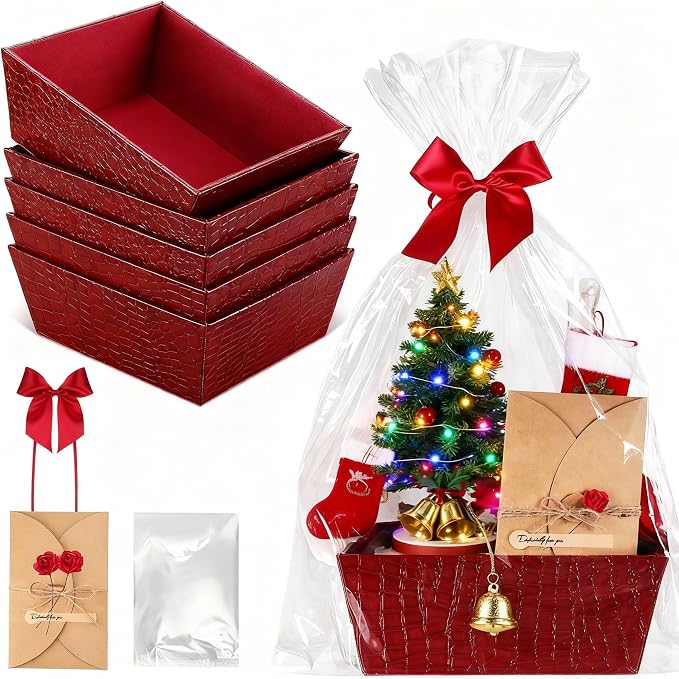 Wonderjune 20 Pcs Valentines Day Gift Baskets Empty To Fill Baskets by Wonderjune