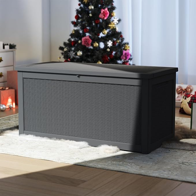 320 Gallon Outdoor Storage Box Waterproof, Resin Deck Boxes by Unknown
