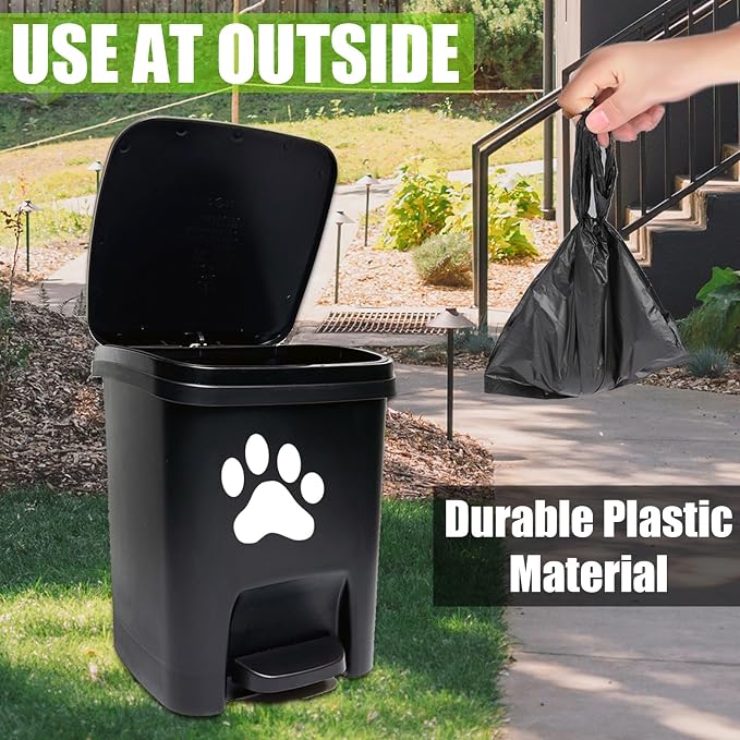 Tebiete Dog Poop Trash Can Outdoors Pet Waste Station - Image 4