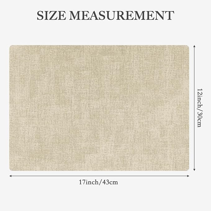 Faux Leather Heat Resistant Placemats Set of 4 – Waterproof Oilproof Wipeable - Image 7