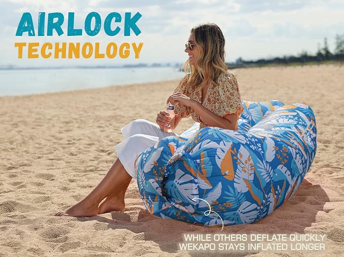 WEKAPO Inflatable Sun Lounger, Air Sofa, Waterproof and Leak-Proof, Picnics and - Image 5