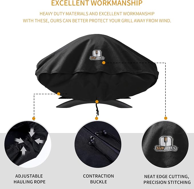 SUPJOYES Grill Cover for Weber Q Series Grills, Portable BBQ Cover for Weber - Image 5
