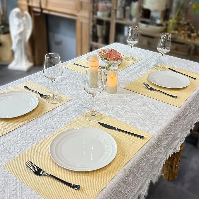 ANDSTAR Bamboo Placemats Set of 8 Waterproof - Image 6