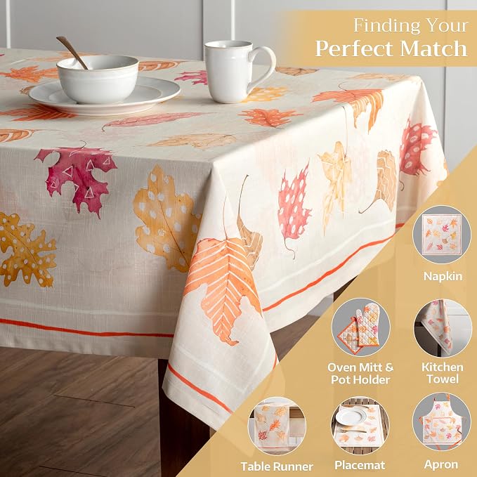 Maison d' Hermine Table Cloth Rectangle Table 100% Cotton 60 x 120 Inches Fall - Image 5