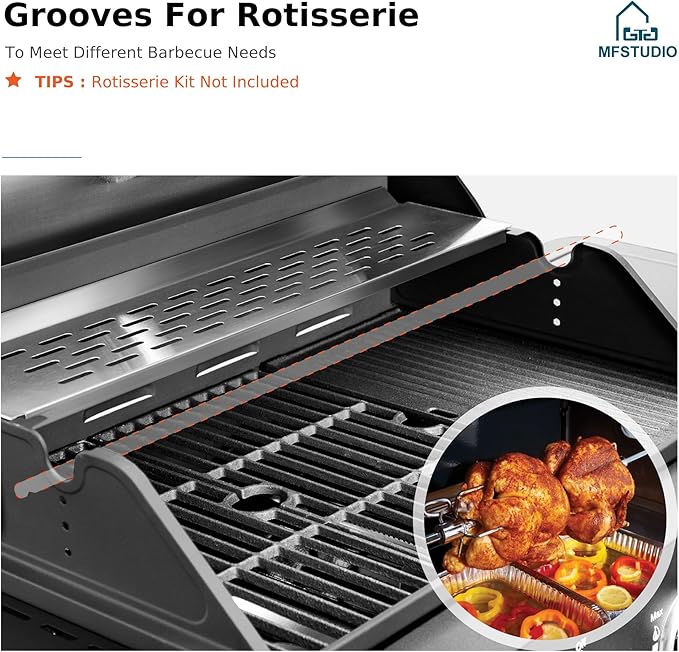 MFSTUDIO 4 Burners Propane Gas Grill and Griddle Combo - Image 3