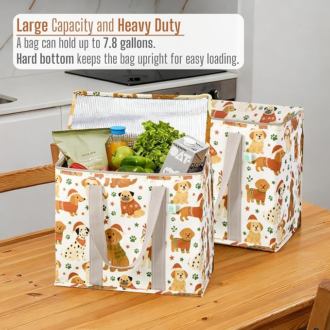 VENO 2 Pack Cooler Bag, Insulated Grocery Bags - Image 6