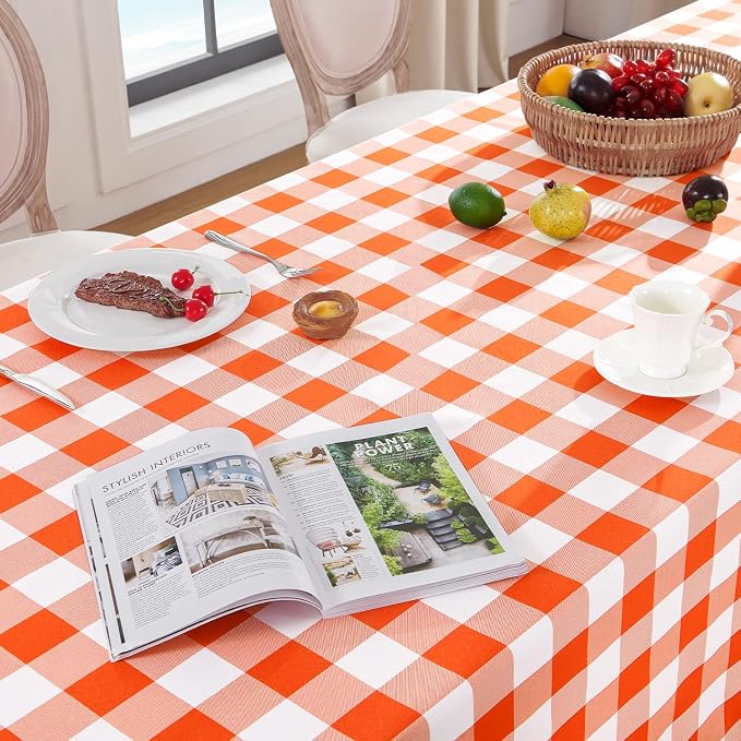 Softalker Gingham Checkered Tablecloth Square - Image 3
