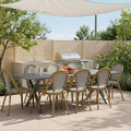 PURPLE LEAF 9 Pieces Outdoor Dining Set Patio Furniture Set by PURPLELEAF