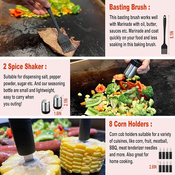 38PCS Flat Top Grill Accessories Set - Image 5