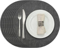 Myir JUN Round Placemats Dual Sided, Faux Leather Place Mats Set of 4 Indoor by MyirJUN