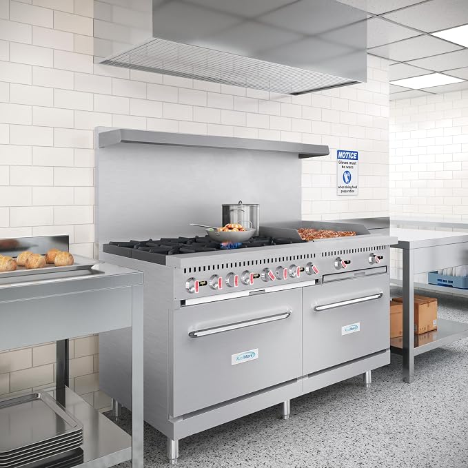 KoolMore 60 in. 6 Burner Commercial Natural Gas Range - Image 6