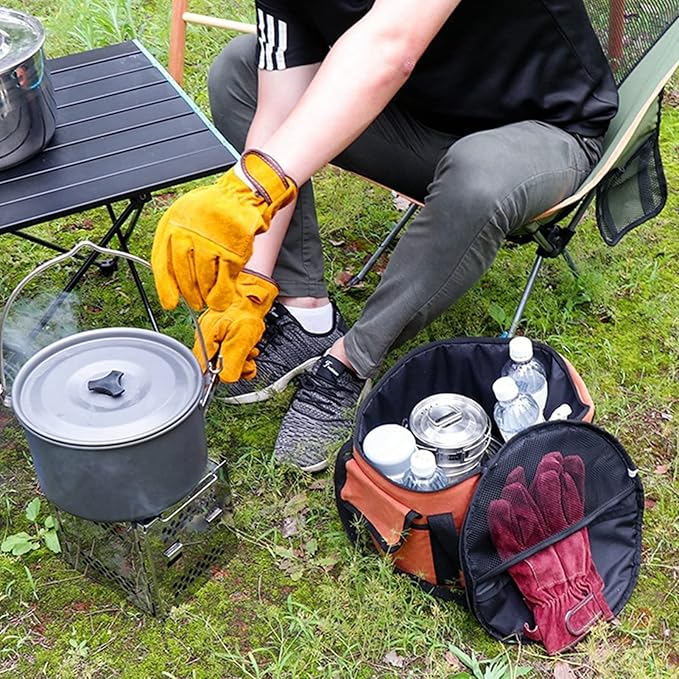 Camping Tableware Carrying Bag, 13.7L Large Capacity Waterproof Picnic Flatware - Image 2