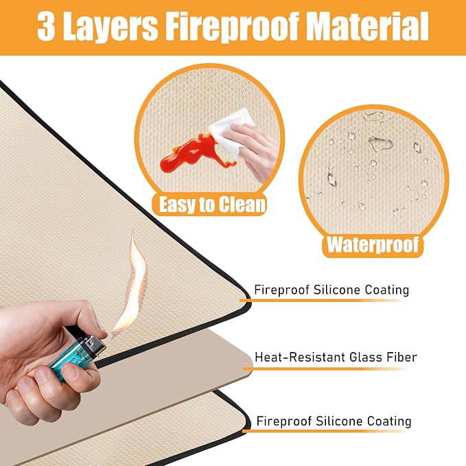 Khaki 24x36 Inchs Heat Resistant Mat - Image 2