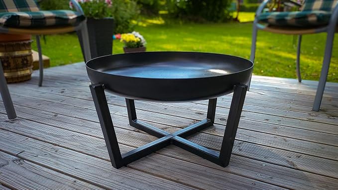 Fire Pit Redwood 31.5" Outdoor Fire Bowl, Steel Firepit - Image 3