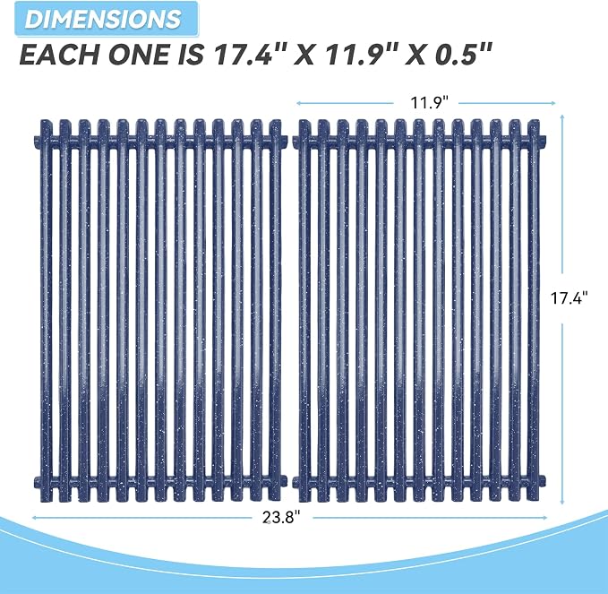 17.4 inch Porcelain Steel Grill Grates Replacement - Image 2