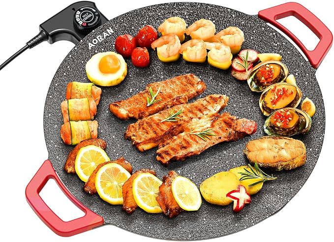 AORAN Indoor Grills Electric Smokeless – Nonstick Electric Griddle by aoran+kitchen