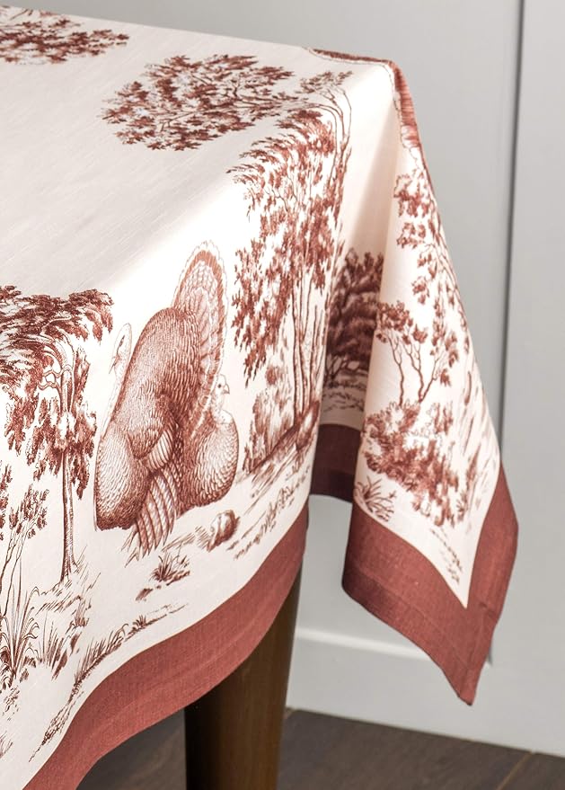 Maison d' Hermine Table Cloth Square Table 100% Cotton 54 x 54 Inches Fall - Image 8