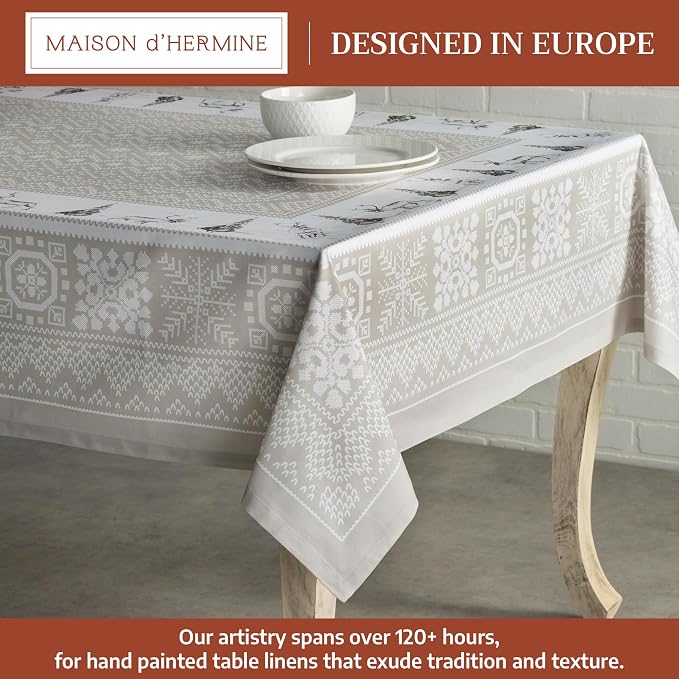 Maison d' Hermine Table Cloth Rectangle Table 100% Cotton 60 x 90 Inches Fall - Image 2