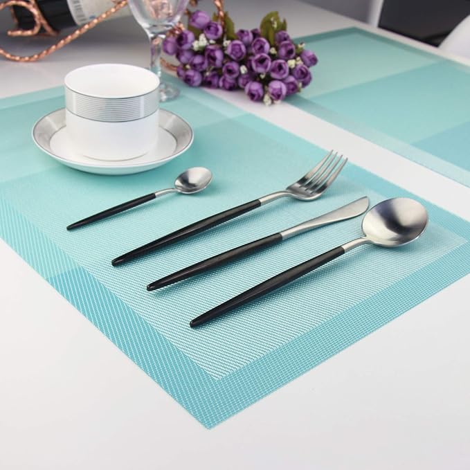 PIGCHCY Placemats 18 x12 inches Woven Vinyl Placemats - Image 7