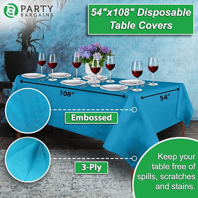 PARTY BARGAINS 5 Disposable Table Covers - Image 3