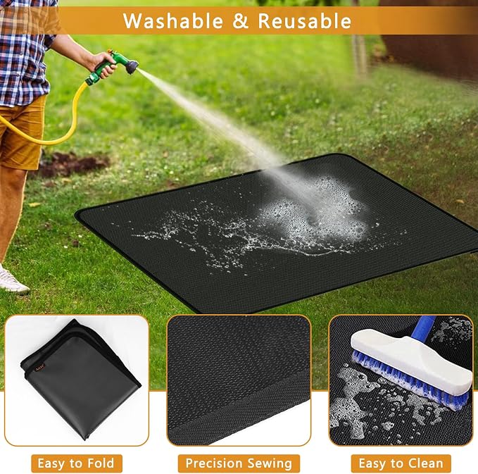 Anze Under Grill Mat for Outdoor Grill, 36 x 48 Inch Anti-Slip BBQ Floor Mats - Image 5