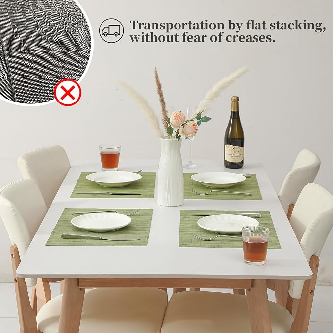 Leetaltree Pea Green Placemats Set of 12 - Image 6