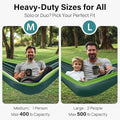 Hammock, Double Nylon Camping Hammock with 500 lb Capacity in Dark Green