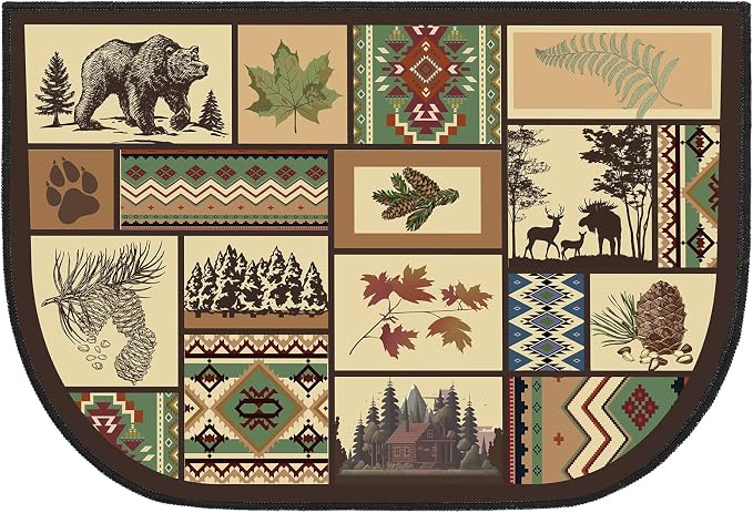 Demissle Cabin Fireplace Hearth Rug Fireplace Mats Cabin Southwestern Fireproof by Demissle