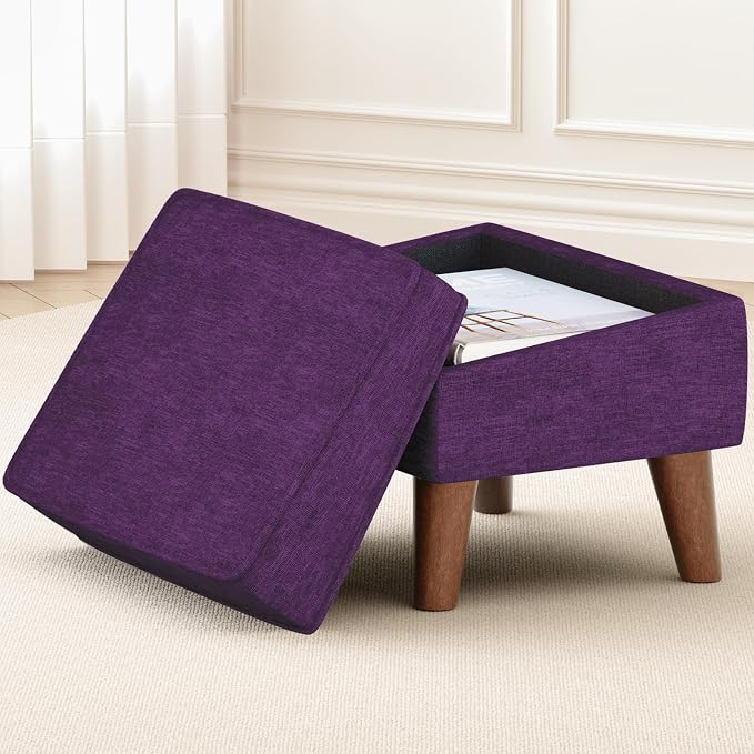 Storage Ottoman, Small Foot Stool Ottoman by FAGAGA