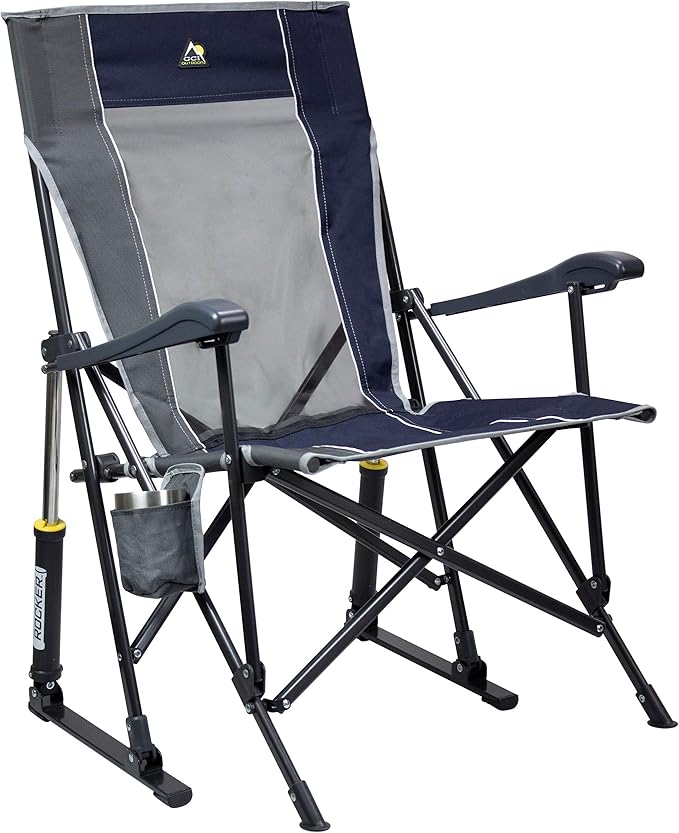 Rocking Camping Chair, Portable Folding with Steel Frame