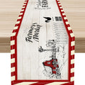 Farmhouse Table Runner, Rustic Country Barn Cottage Rooster Check Animal Plank by Unknown