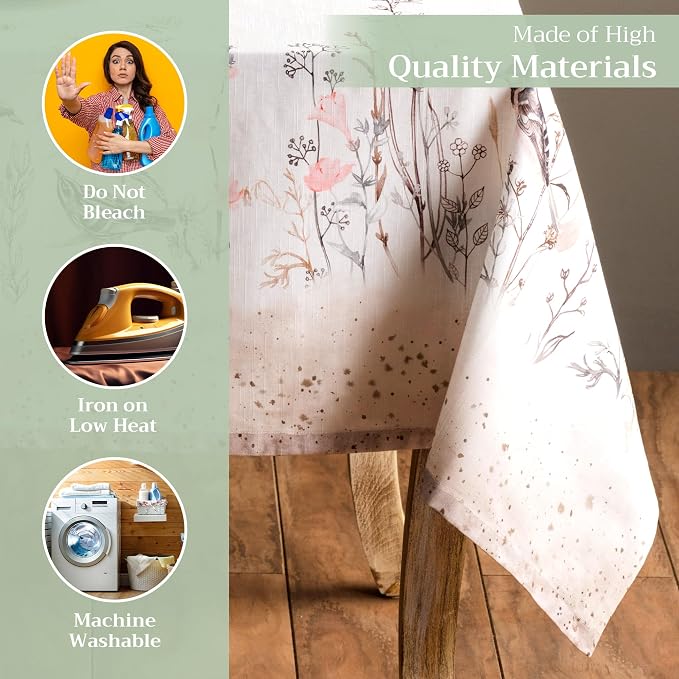 Maison d' Hermine Table Cloth Rectangle Table 100% Cotton 60 x 120 Inches - Image 3